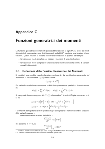 Funzioni generatrici dei momenti