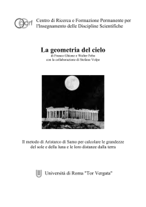 La geometria del cielo - Centro Interdipartimentale di Ricerca e