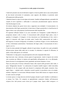 La geometria tra realtà, pieghe ed astrazione L`intervento presenta