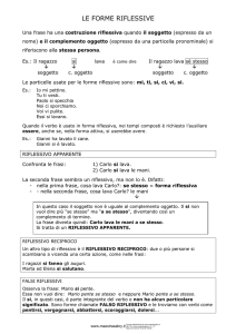 le forme riflessive