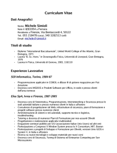 Curriculum - Michele Simioli