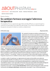 Se cambiare farmaco scoraggia l`aderenza terapeutica