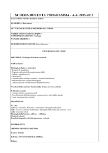 Fisiologia - Dipartimento di Scienze umane