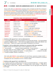 I verbi sovrabbondanti e i verbi difettivi