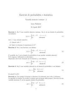 Variabili aleatorie continue