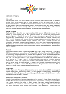 Cervice uterina - Insieme contro il cancro