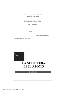 LA STRUTTURA DELL`ATOMO