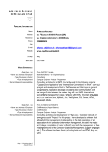 Curriculum Vitae - Ing. Alfonso Atripaldi