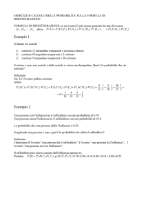Esercizi su formula di disintegrazione