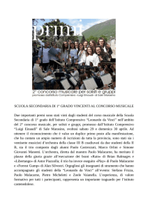 SCUOLA SECONDARIA DI 1° GRADO VINCENTI AL CONCORSO