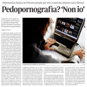 Pedopornografia? `Non io`