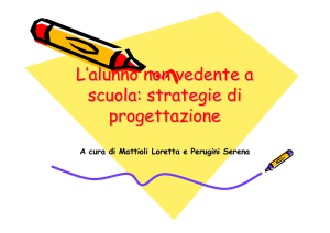 L`alunno non vedente a scuola