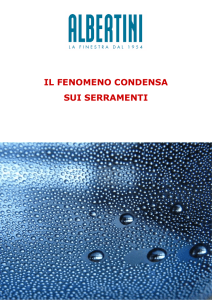 il fenomeno condensa sui serramenti