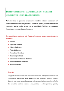 diabete mellito : manifestazioni cutanee associate e loro