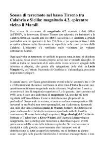 Scossa 4.2 tra Calabria e Sicilia_15.04.2015