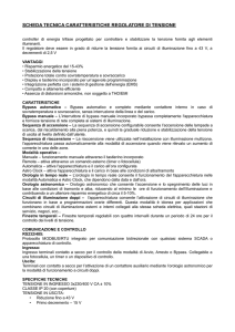 scheda tecnica caratteristiche regolatore di tensione