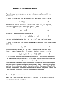 Algebra dei limiti delle successioni