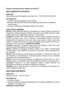 Esempio di programmazione didattica secondo ICF