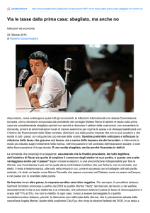 Via le tasse dalla prima casa: sbagliato, ma anche no