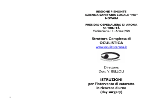 Dott. V. BELLOLI ISTRUZIONI per l`intervento di