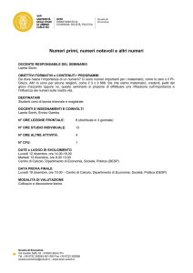 Numeri primi, numeri notevoli e altri numeri