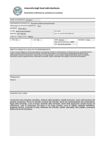Università degli Studi della Basilicata - Economia