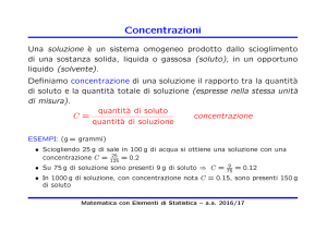 Concentrazioni e percentuali.
