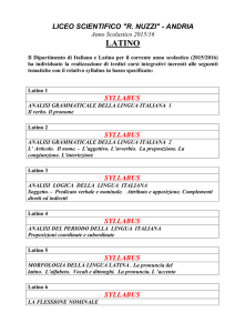 latino - Liceo Scientifico Statale "Riccardo Nuzzi"