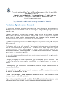 Organizzazione unità accoglienza alla nascita