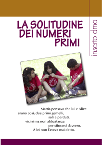 LA SOLITUDINE DEI NUMERI PRIMI