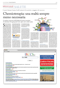 Chemioterapia: una realtà sempre meno necessaria