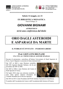 ORO DAGLI ASTEROIDI E ASPARAGI DA MARTE
