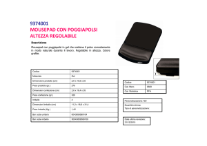 9374001 mousepad con poggiapolsi altezza regolabile
