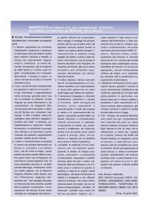 manifesto sui principi etici dell`informazione scientifica sui farmaci su