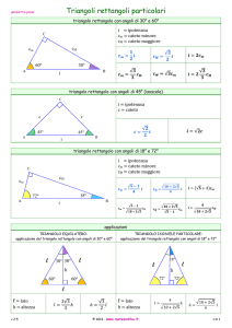 Triangoli rettangoli particolari