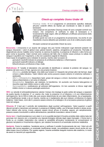 Check up completo Uomo Under40