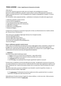 TERZA LEZIONE - Il Libro I degli Elementi di Geometria di Euclide I