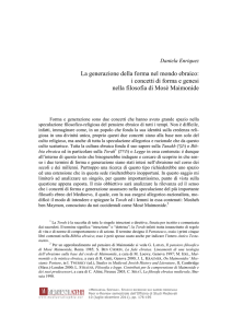 La generazione della forma nel mondo ebraico