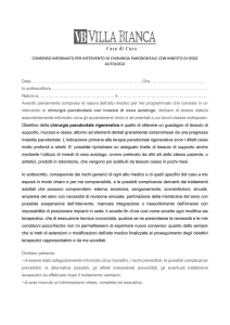consenso informato per innesto osso autologo