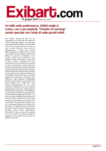 Un tuffo nella performance. NABA mette in scena, con i suoi studenti