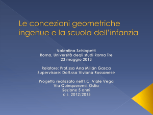 Le concezioni geometriche ingenue e la scuola dell`infanzia