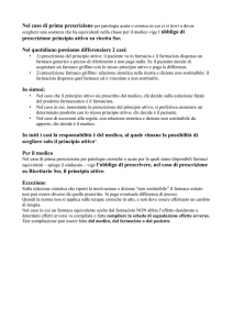 prescrizione principio attivo su ricetta Ssr. Nel quotidiano