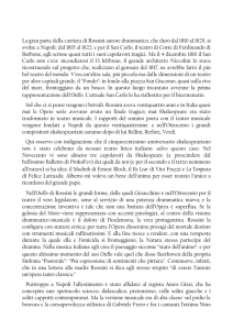 La gran parte della carriera di Rossini autore drammatico, che durò