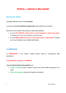 Popoli, Demografia Nozioni Fondamentali_Semplificate