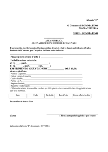 Al Comune di SOMMATINO 93019 – SOMMATINO Prezzo posto a bas