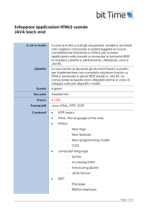 Sviluppare applicazioni HTML5 usando JAVA
