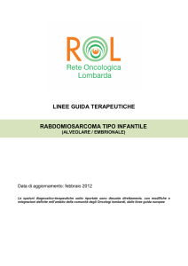 linee guida terapeutiche rabdomiosarcoma tipo infantile