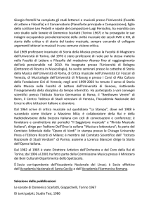 Giorgio Pestelli ha compiuto gli studi letterari e musicali presso l