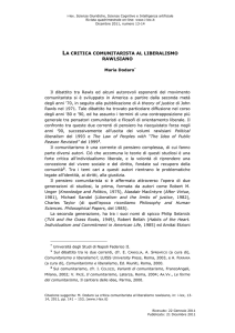 la critica comunitarista al liberalismo rawlsiano - I-LEX