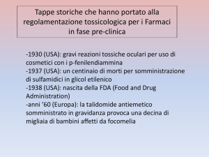 Cenni di tossicologia del farmaco